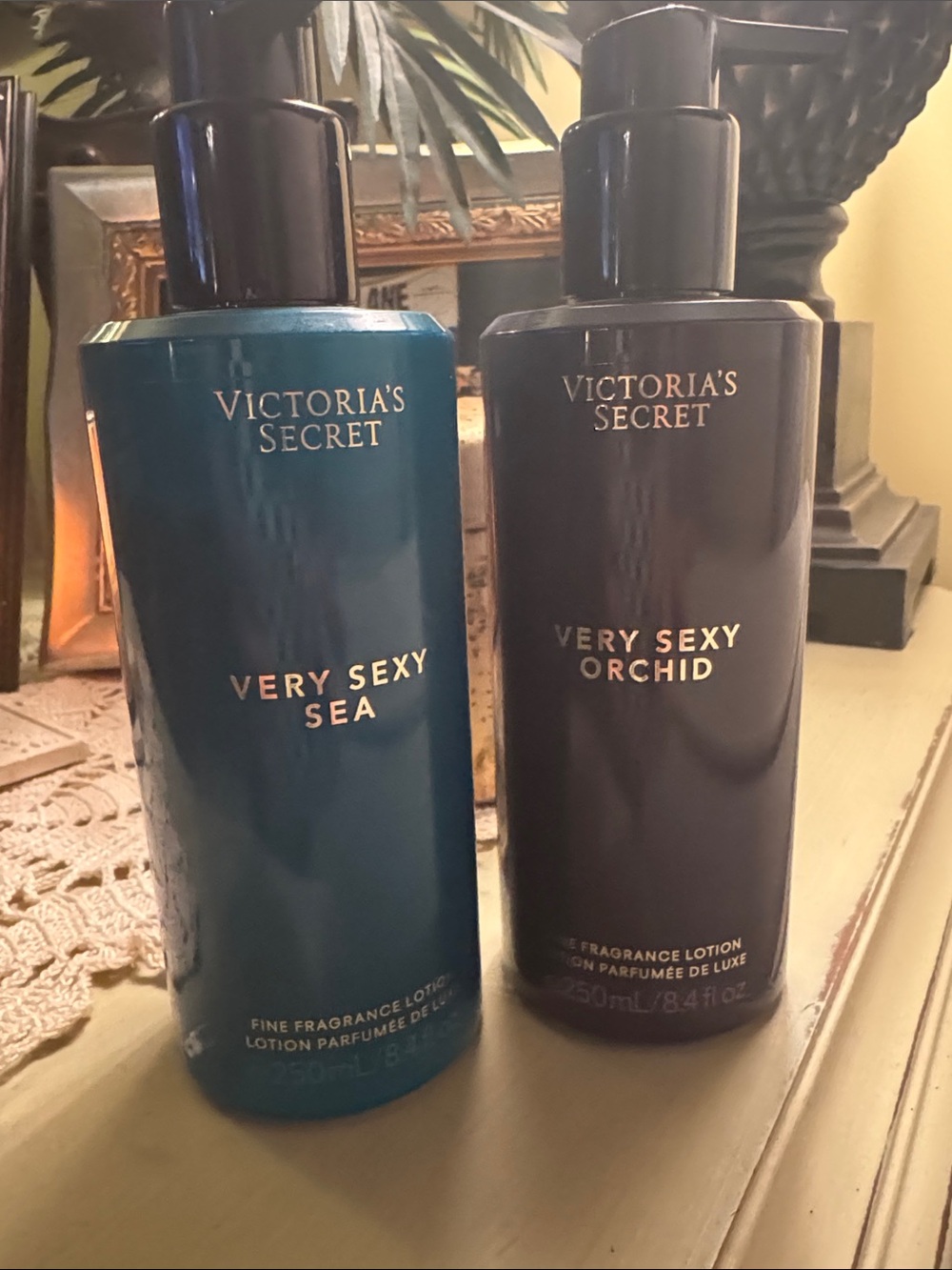Victoria's Secret Very Sexy Sea (teal) & Very Sexy Orchid (dark purple) Lotions